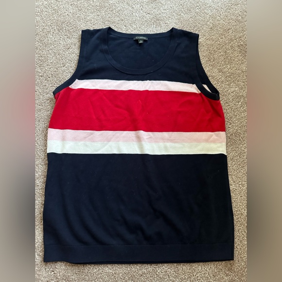 Talbots Striped Sleeveless Shirt size S - Picture 1 of 3